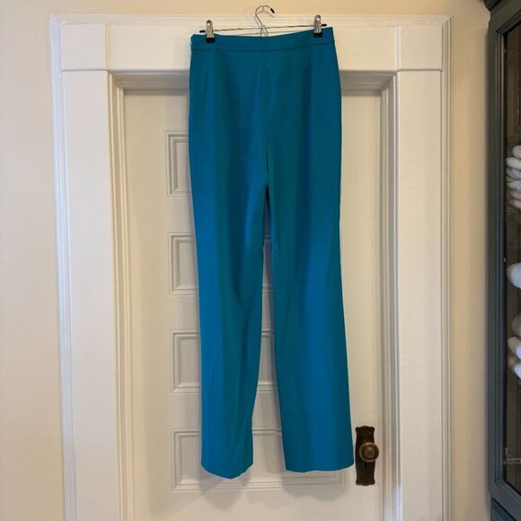 Alice + Olivia Turquoise Wide Leg Pants - Picture 3 of 9